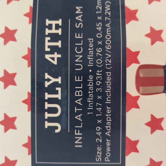 July 4th inflatable Uncle Sam decoration Set of 2 - Picture 2 of 2